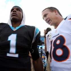 Cam Newton and Peyton Manning in Super Bowl 50