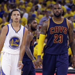 Lebron James and Steph Curry - Cavs-Warriors 2016 NBA Finals